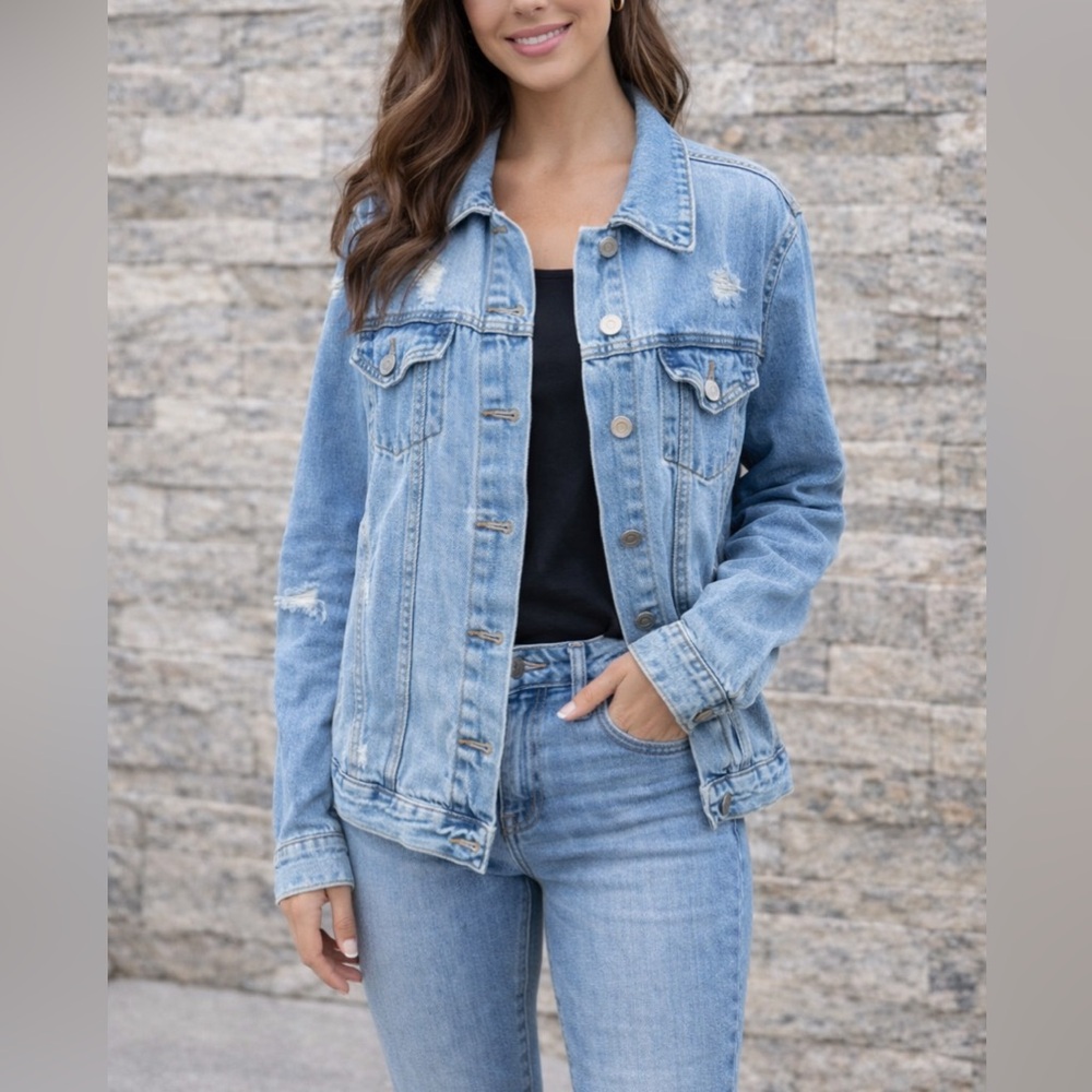 Forever 21 Classic Blue Denim Jacket 100% Cotton